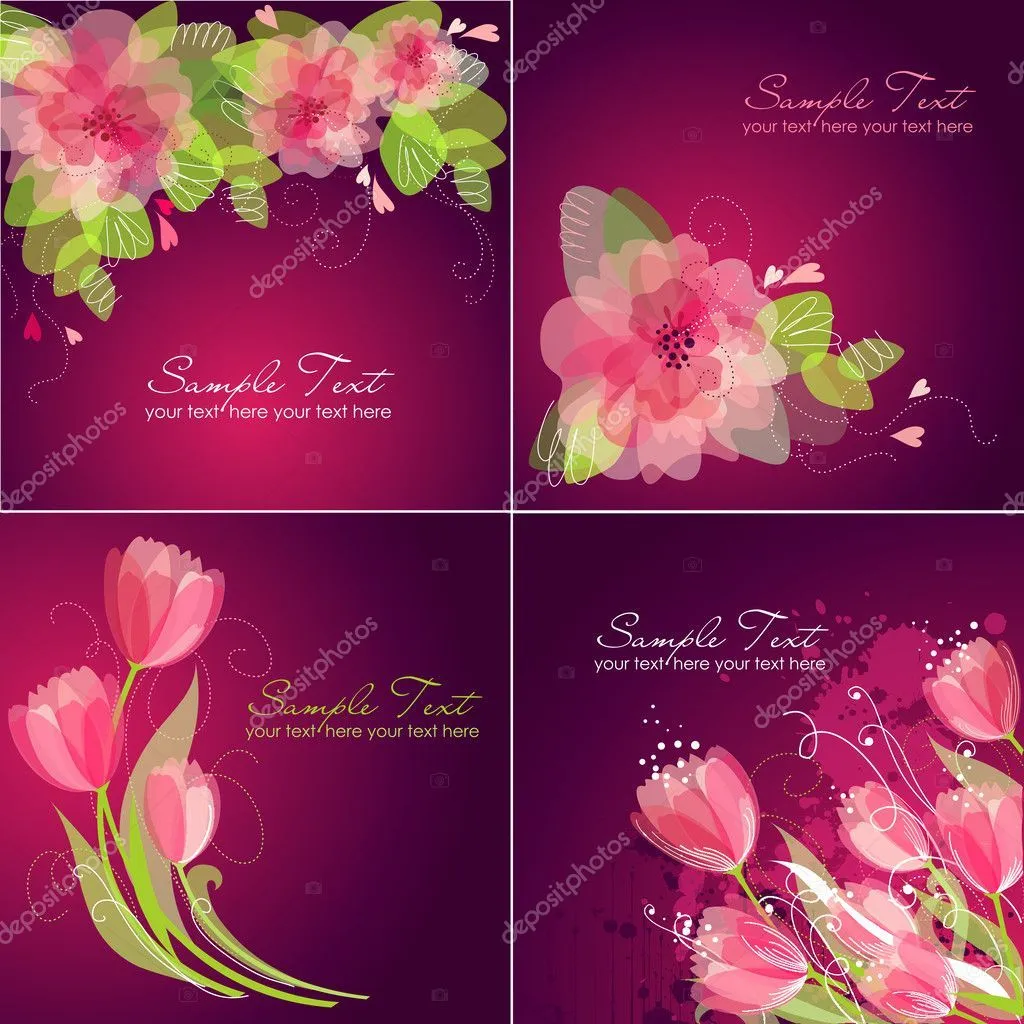 fondos de flores romántico — Vector stock © AlisaFoytik #