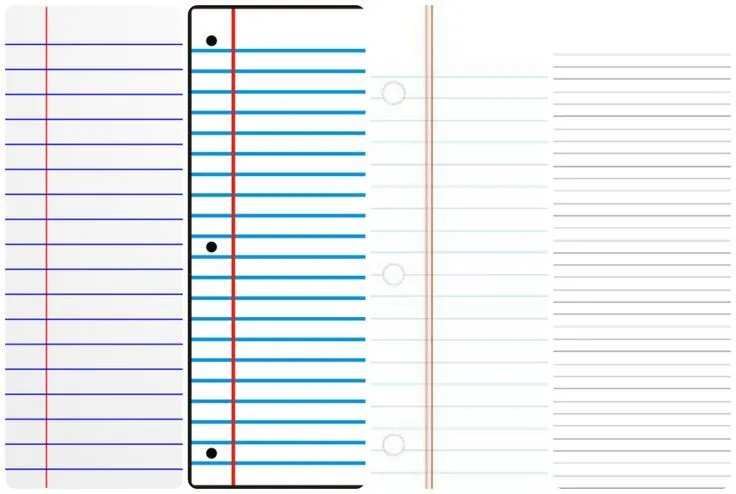 Fondos en forma de lineas de libreta, a modo de base, para hacer ...