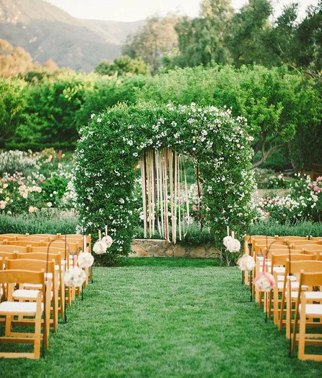 FONDOS PARA FOTOS: Jardin con Bancas para Casamiento