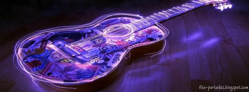 Fondos de Guitarra para Portadas de Facebook | Guitarra Morada con ...