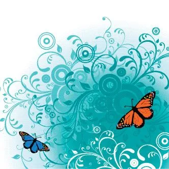 Mariposas en fondo azul | Diseño, ilustraciones vectoriales y ...