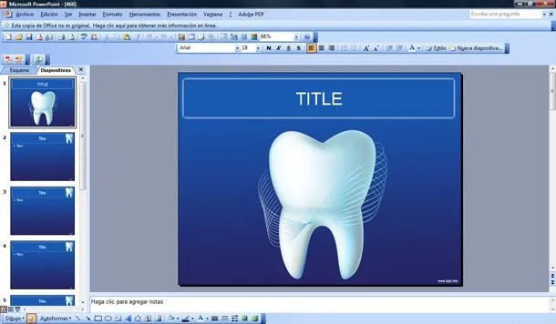 Muela Powerpoint Plantilla Odontología | Plantillas PowerPoint Gratis