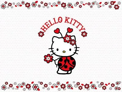 Fondos y Postales: Fondo hello Kitty mariquita