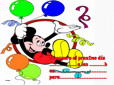 Fondos y Postales: Invitación disney mickey cumpleaños