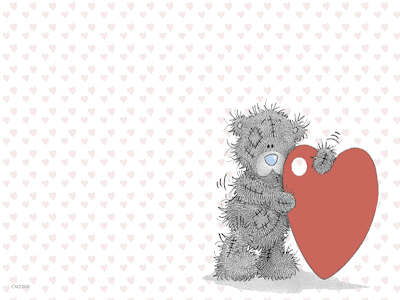 Fondos y Postales: Wallpaper un oso con corazon