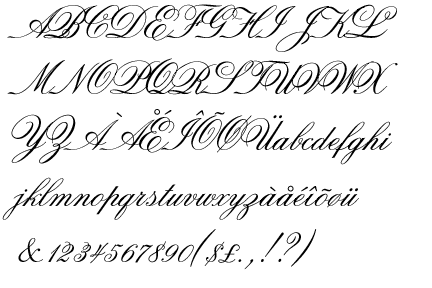 Fontscape Home > Handmade > Handwriting > Formal > Copperplate