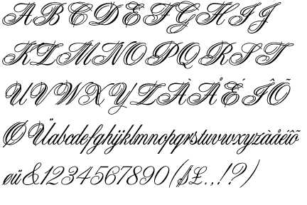 Fontscape Home > Handmade > Handwriting > Formal > Joined up > Sloping