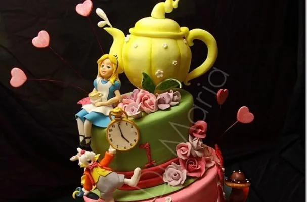 Foodista | Topsy Turvy Alice in Wonderland Cake