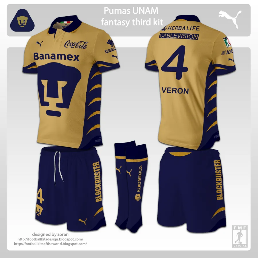 football kits design: Pumas UNAM fanatasy kits