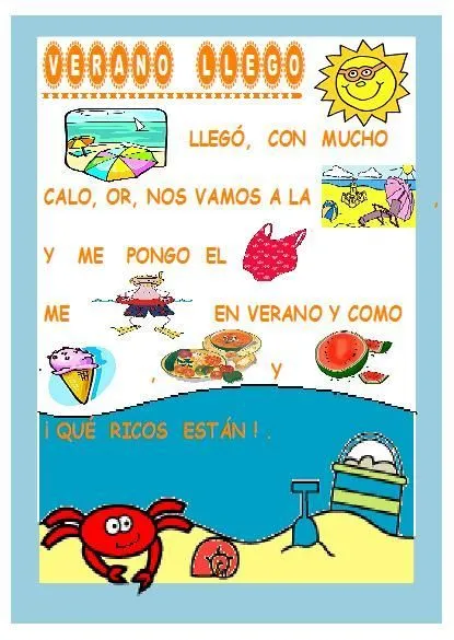 FOR KIDS - Poesias, Rimas y Adivinansas on Pinterest | Verano ...