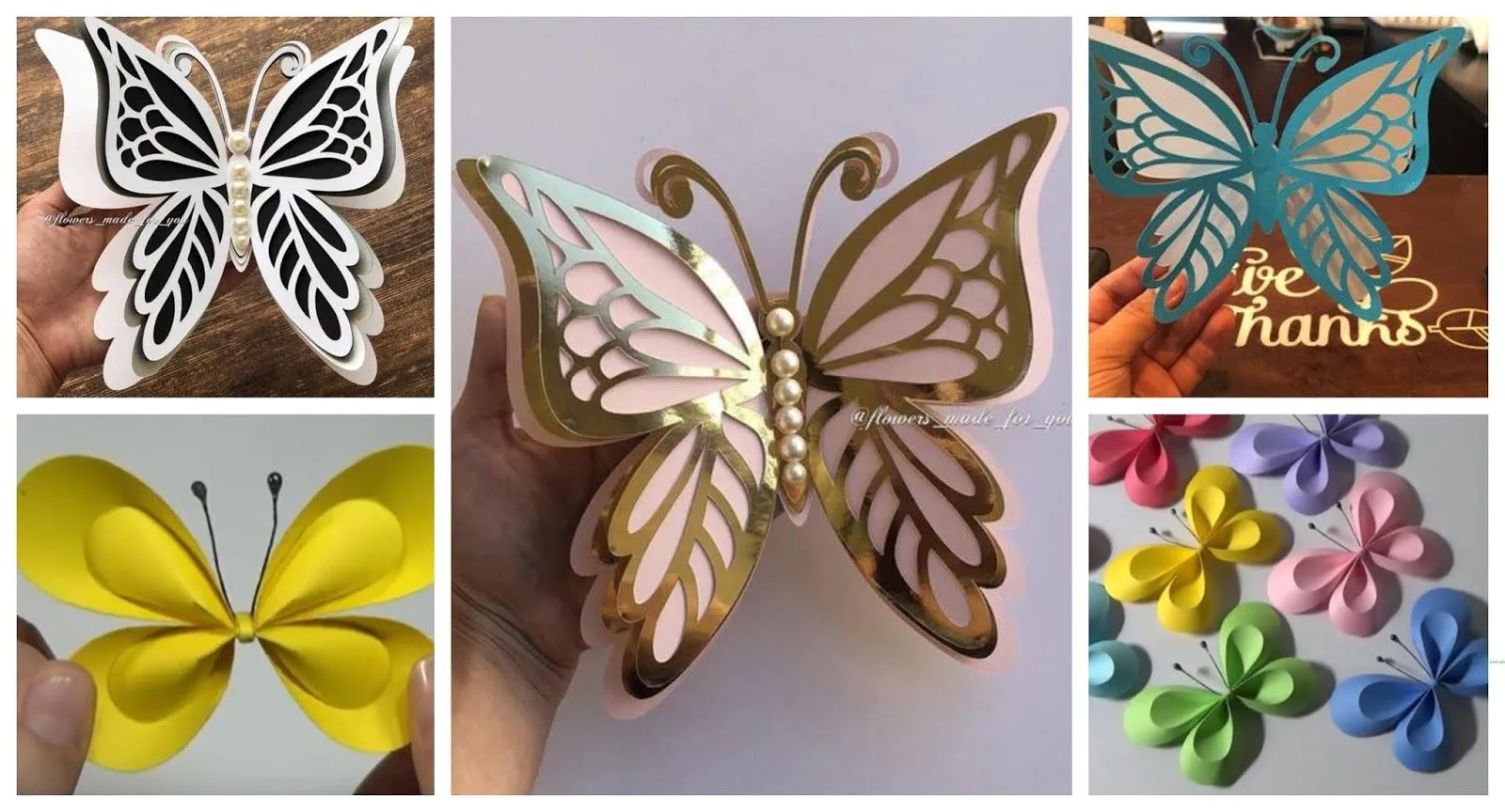 La forma más fácil de hacer mariposas en 3D con cartulina ~ Solountip.com