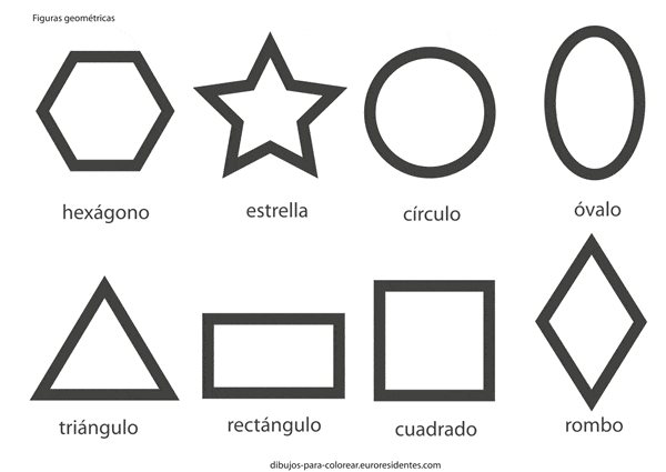 Formas geométricas para imprimir y colorear - Manualidades