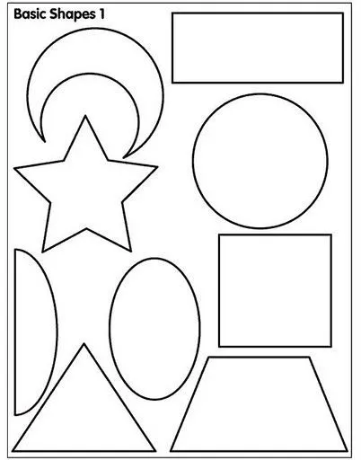 FORMAS GEOMETRICAS PARA REPASAR Y PINTAR