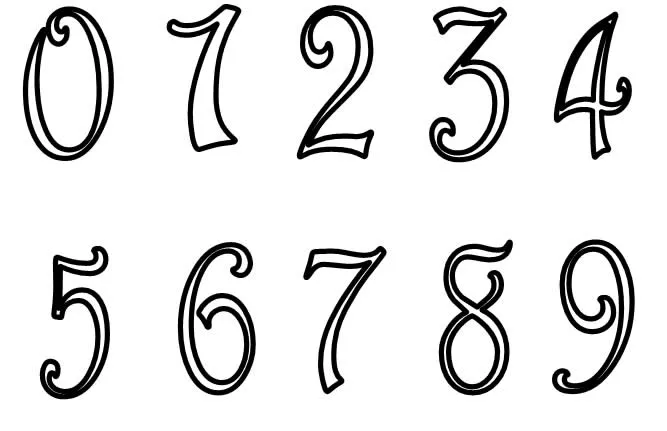 Formas de numeros para imprimir - Imagui