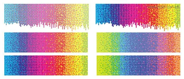 el formato EPS, palabra clave: colores de arcoiris Vector, puntos ...