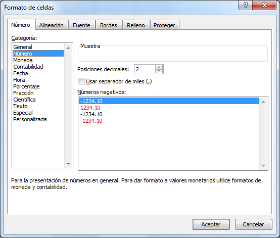 Formato de números - Excel Total
