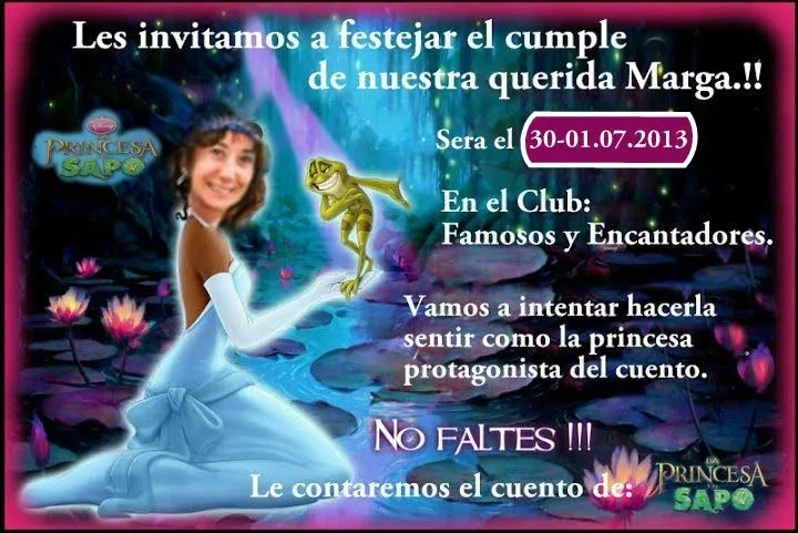 Foro - Sorpresa!!!!!!, "" La Princesa y el Sapo" Cumpleaños de ...