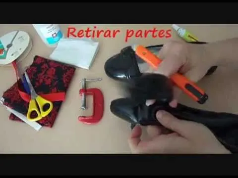 Cómo forrar zapatos Manoletinas - YouTube