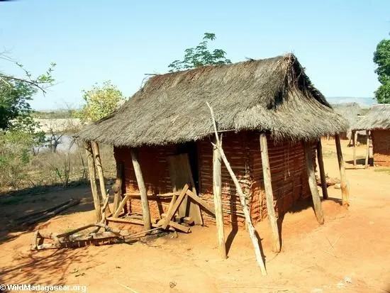 Foto: Choza de la aldea de Tsianaloka