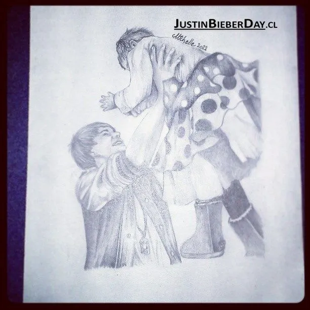 FOTO] Dibujo de Justin Bieber y Avalanna (2012) | Justin Bieber Day