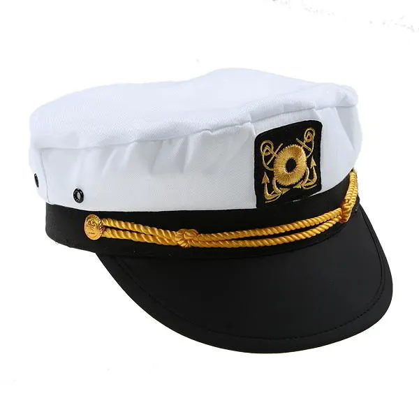 Foto Gorra de Capitan Barco Sombrero para Disfraz Marinero ...