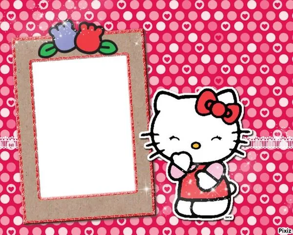 Foto montaje hello kitty cuadro - Pixiz