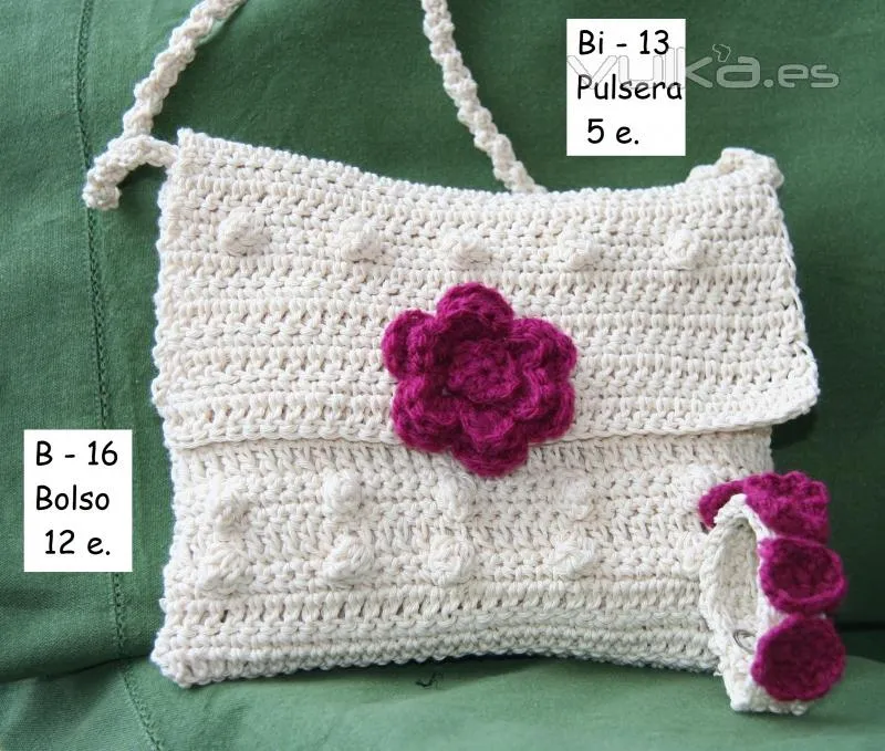 Foto: Pequeño bolso en bandolera de crochet en hilo de algodon ...