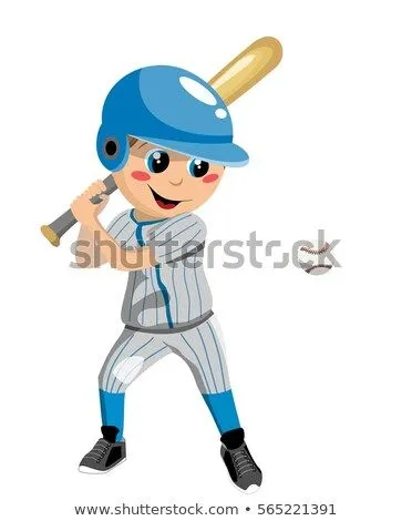 Foto stock - cute · cartoon · nino · jugando · béisbol · vector ...