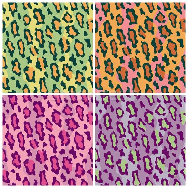 Foto stock - leopardo · patrón · colores · vector · textura · moda ...