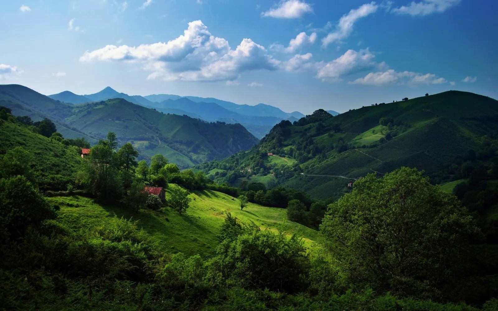 FOTOFRONTERA: Paisaje natural con praderas y colinas verdes