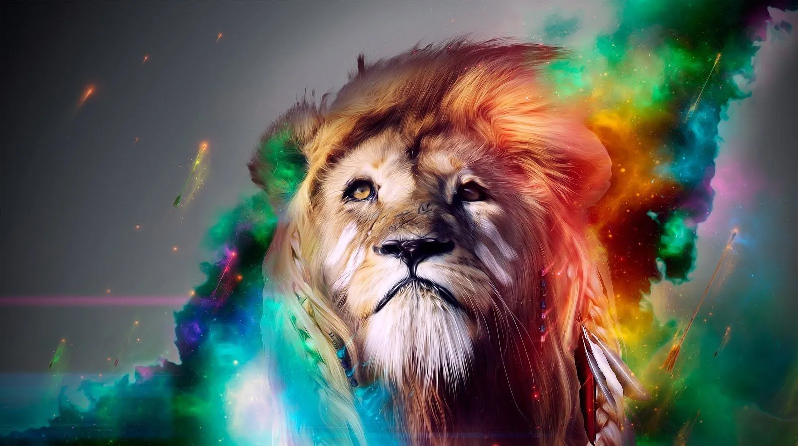 FOTOFRONTERA: El rey león pintado de muchos colores y muy bien peinado