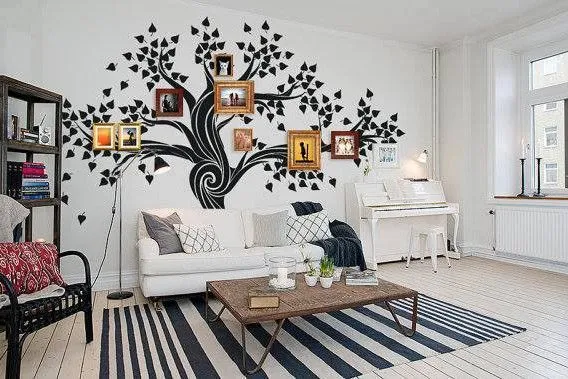 Fotografías de familia para crear un árbol genealógico de pared