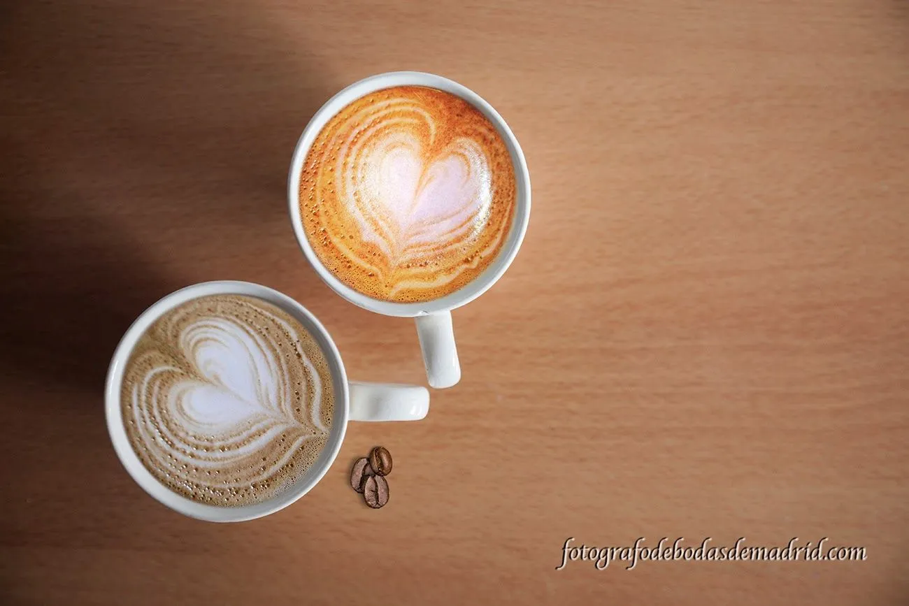 Fotógrafo de bodas: Un café romántico.