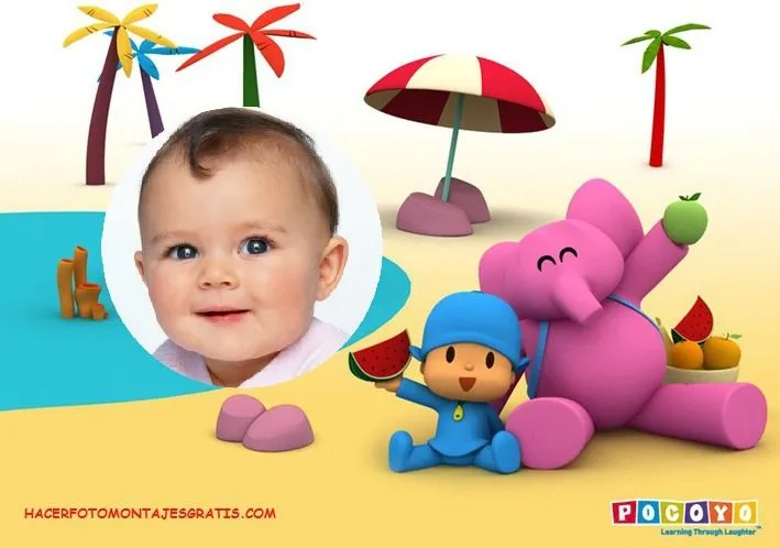 Fotomontaje de Pocoyó para bebes | Hacer Fotomontajes Gratis
