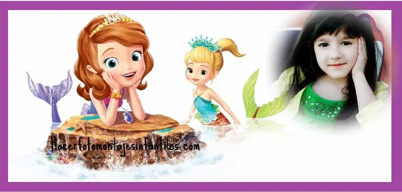 Fotomontaje de Princesa Sofía sirena | Fotomontajes infantiles