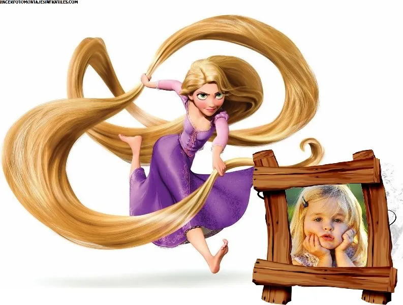 Fotomontaje de Rapunzel gratis | Fotomontajes infantiles