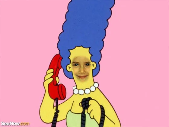 Fotomontaje de los Simpsons. Conviértete en Marge Simpson.