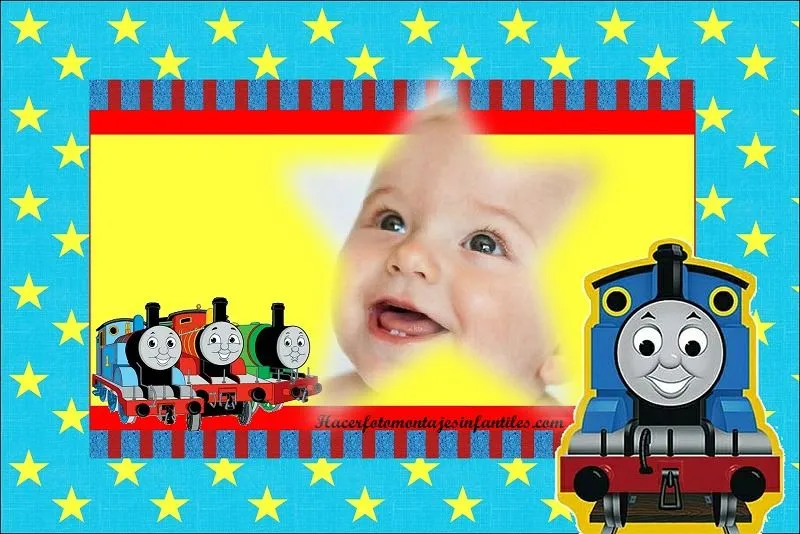 Fotomontajes con trencitos para bebes | Fotomontajes infantiles