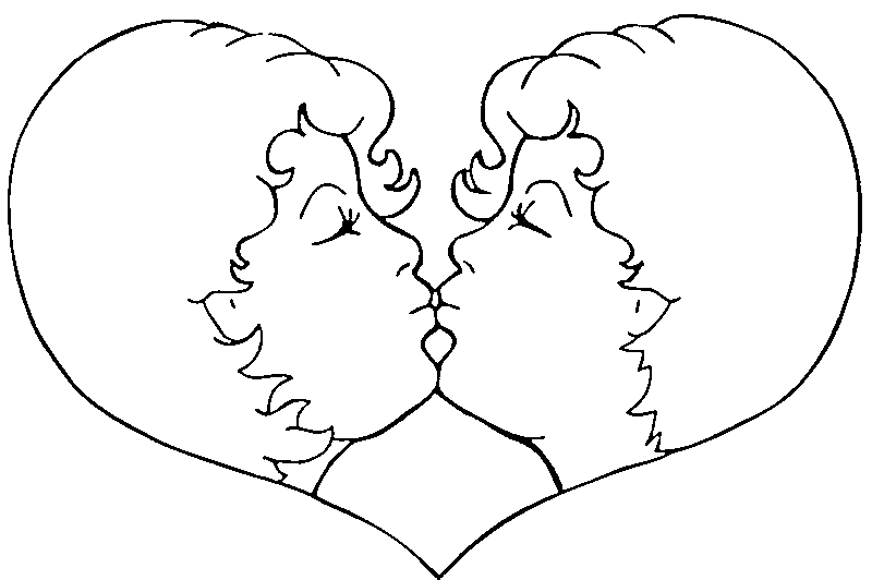 Dibujo de Beso de Amor