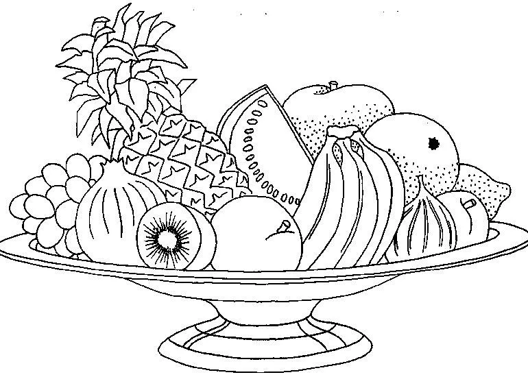 fotos para dibujar de frutas - Buscar con Google | Fruit coloring pages,  Fruits drawing, Coloring pages