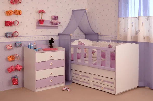 Fotos Dormitorios para Bebés Mujercitas en Lila | Decoración ...