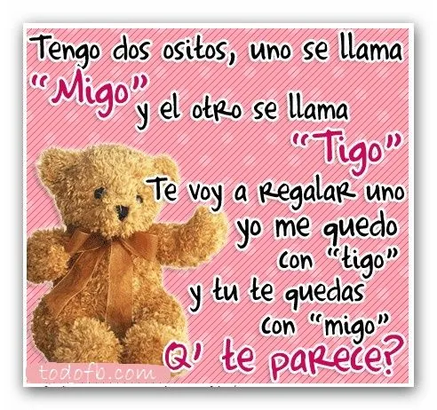 Imágenes de ositos tiernor con frases de amor - Imagui