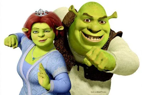 Fiona y shrek enamorados - Imagui