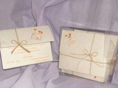 Fotos de Tarjetas y Participaciones en papel reciclado