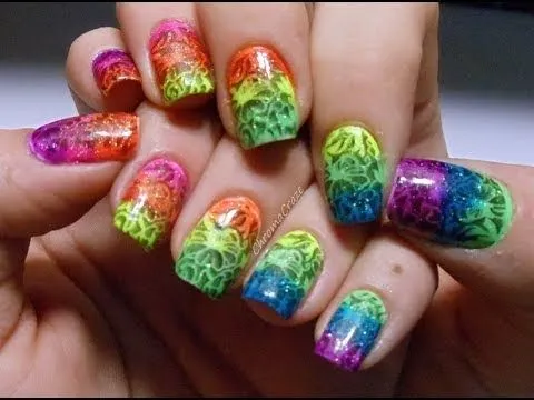 Fotos de Uñas Acrilicas de Colores - YouTube