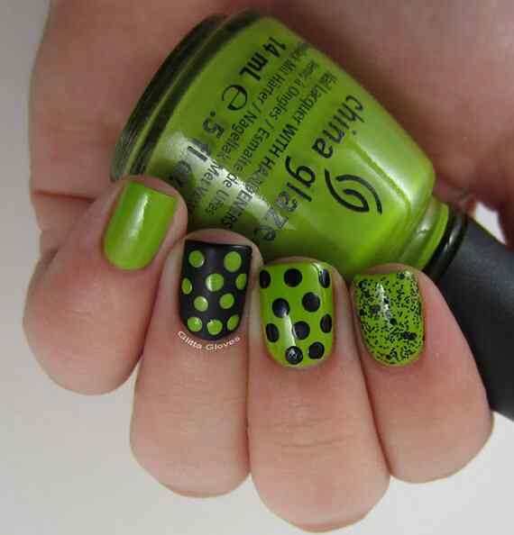 Fotos de uñas color verde - 45 Ejemplos - green nails | Decoración ...