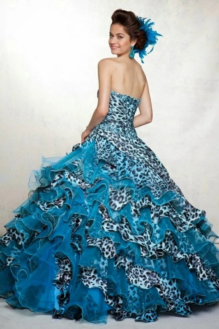 Fotos de vestidos de xv años color azul turquesa - Imagui