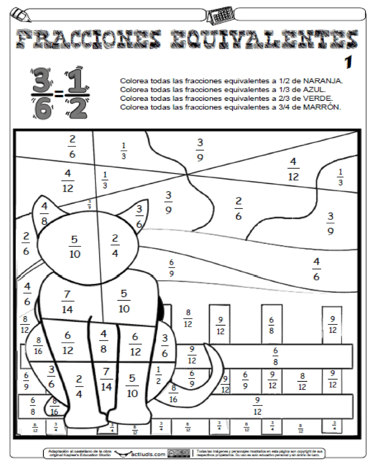 Fracciones equivalentes | Lærlingur & Húsfreyja