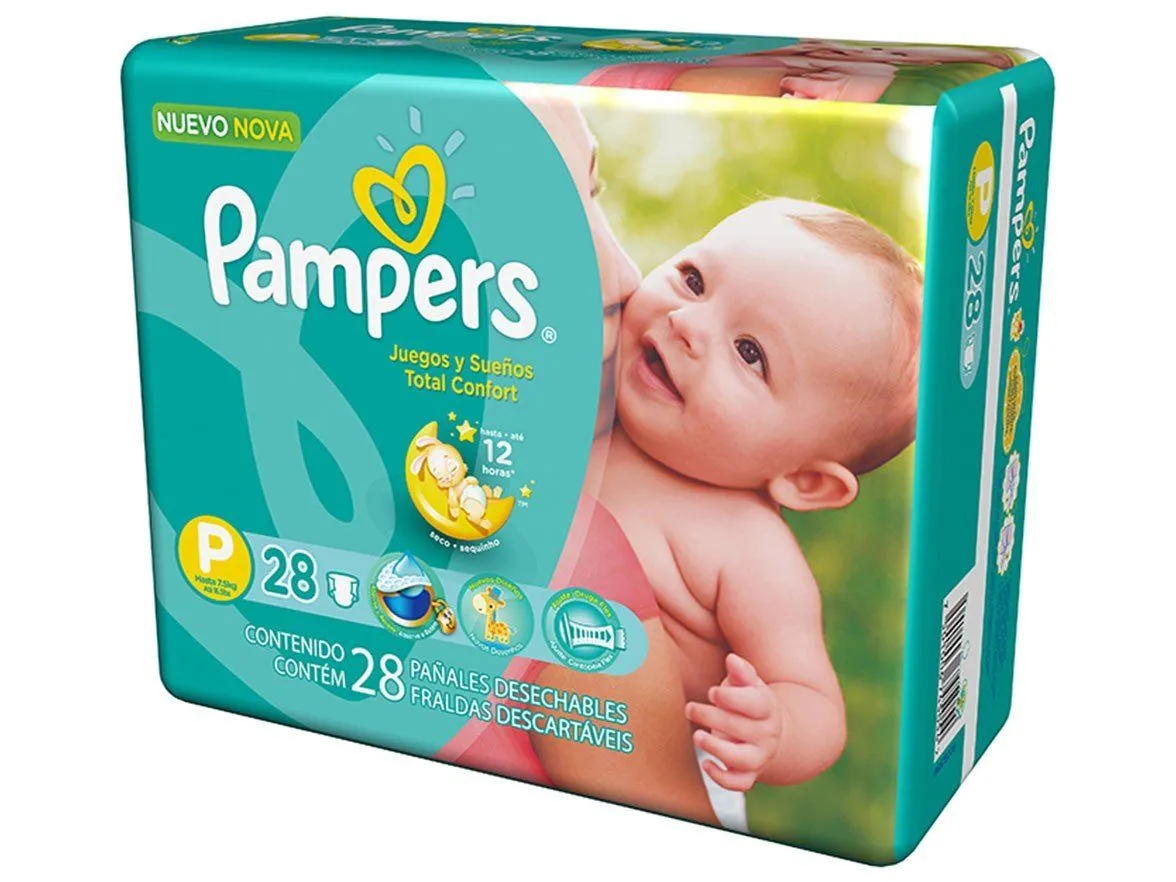 Fraldas Pampers Total Confort Pacotão P 28 Unidades - Fralda ...