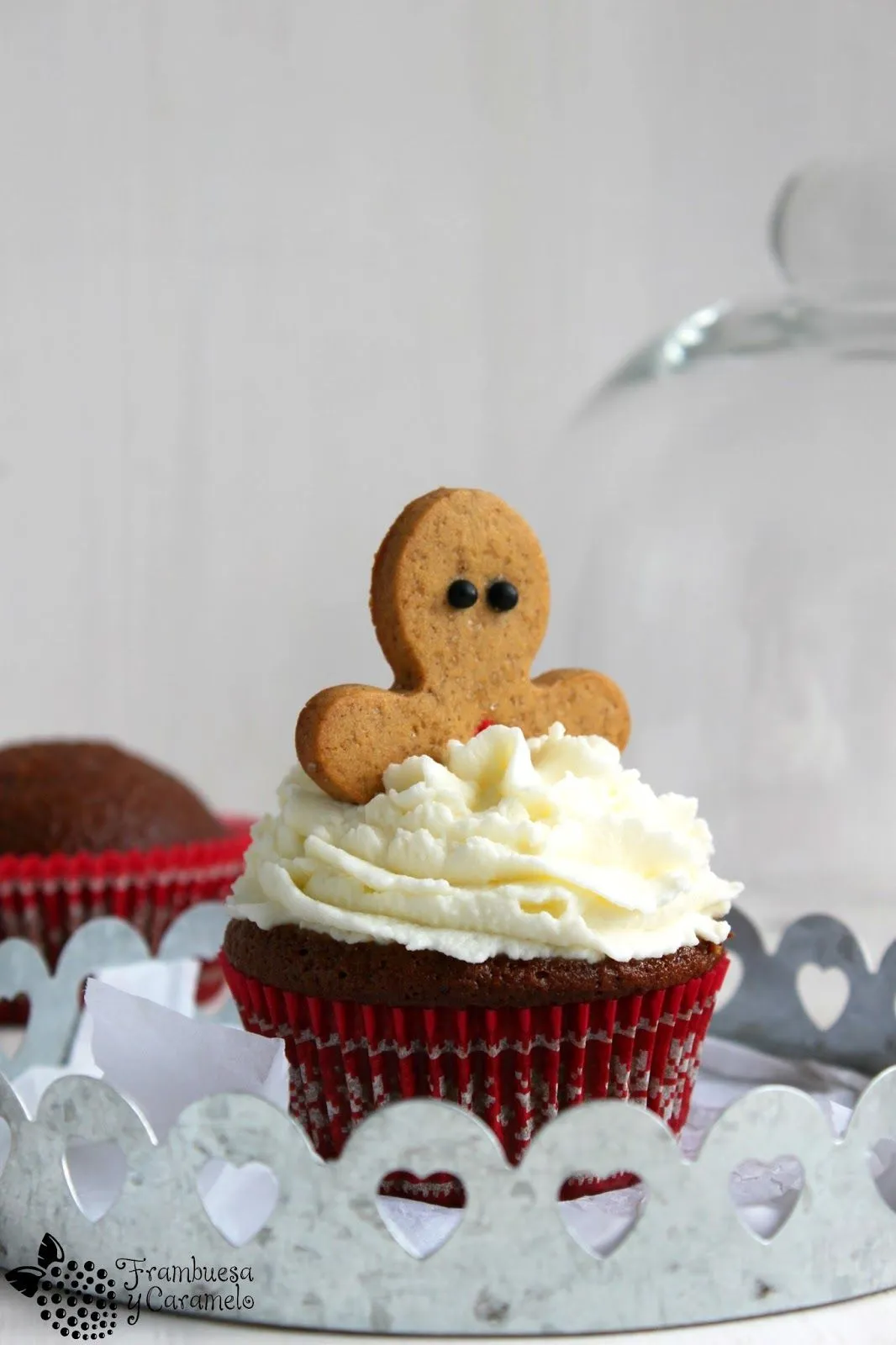 Frambuesa y Caramelo: Cupcakes de jengibre